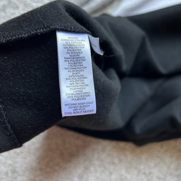 LOFT grey black white colorblock sweater dress, size 2 - Picture 7 of 9